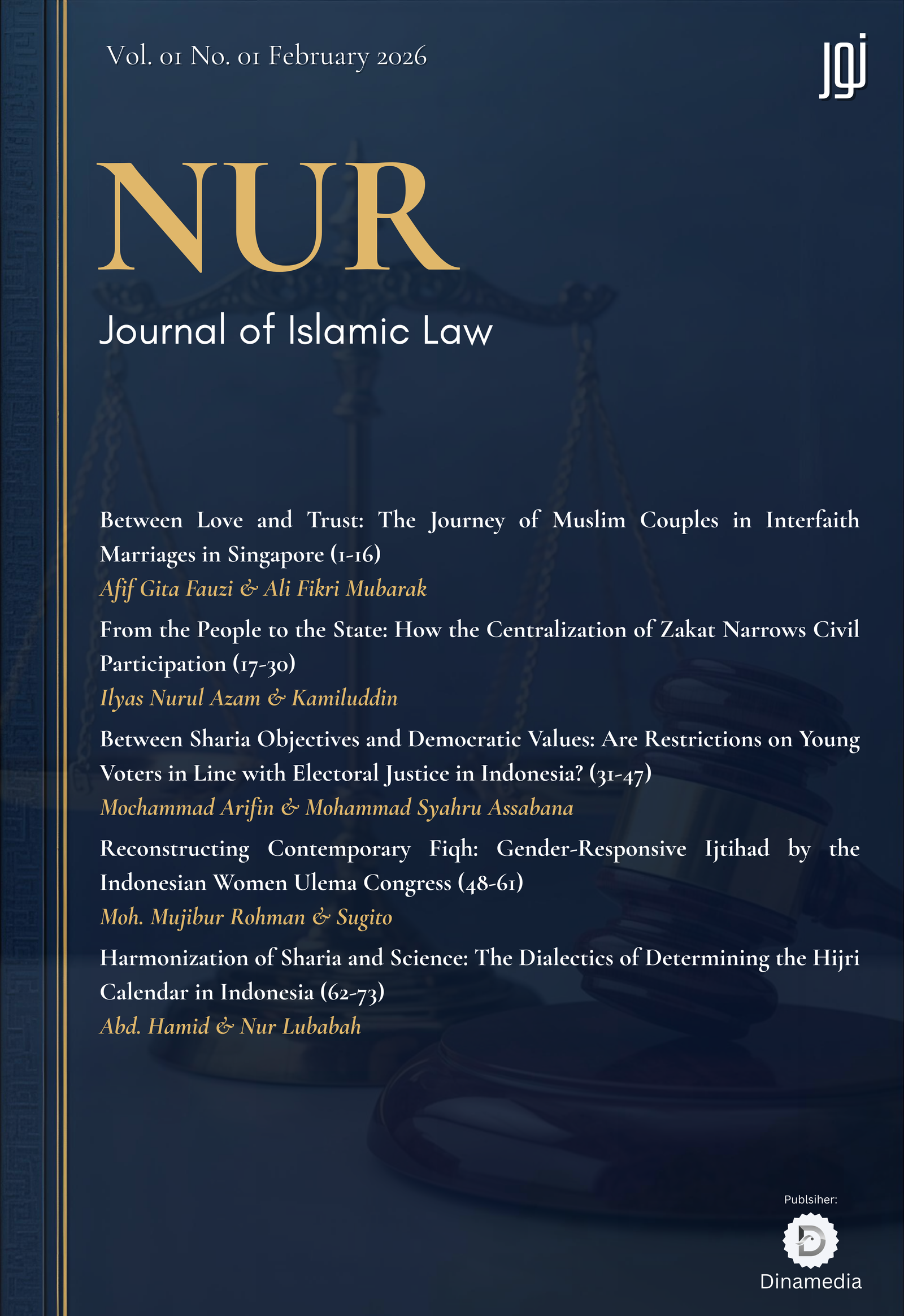 					View Vol. 1 No. 1 (2026): Journal of Islamic Law
				